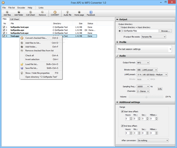 Free APE to MP3 Converter screenshot
