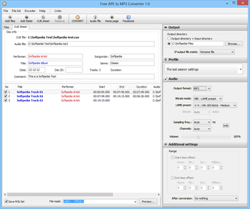 Free APE to MP3 Converter screenshot 2