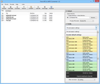 Free APE to MP3 Converter screenshot 7