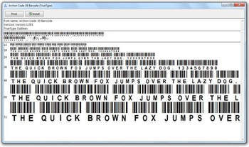 Free Archon Code 39 Barcode Font for Business screenshot
