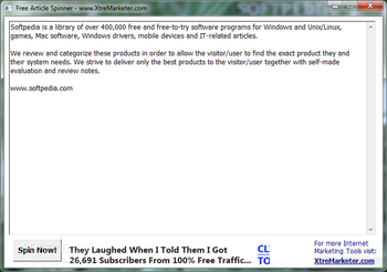 Free Article Spinner screenshot