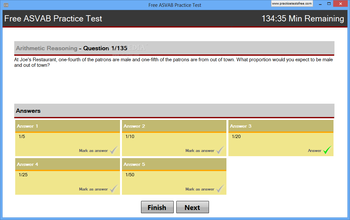 Free ASVAB Practice Test screenshot 2