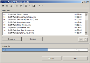 Free Audio CD Burner screenshot