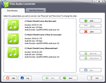 Free Audio Converter 2011 screenshot 2