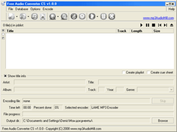 Free Audio Converter CS screenshot