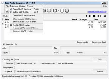 Free Audio Converter CS screenshot 3