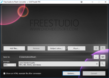 Free Audio to Flash Converter screenshot