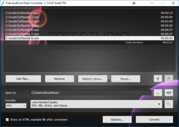 Free Audio to Flash Converter screenshot 2