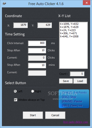Free Auto Clicker screenshot