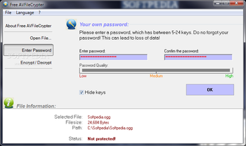 Free AVFileCrypter screenshot