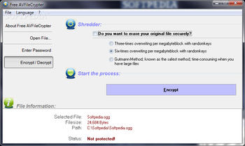 Free AVFileCrypter screenshot 2