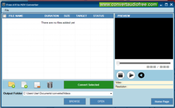 Free AVI to MOV Converter screenshot
