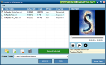 Free AVI to MOV Converter screenshot
