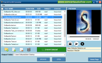 Free AVI to MP4 Converter screenshot