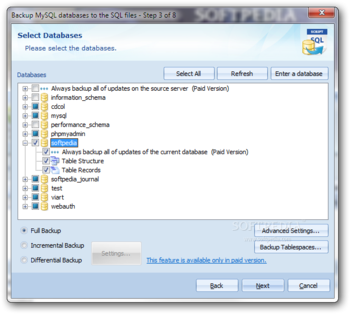 Free Backup for MySQL screenshot 6