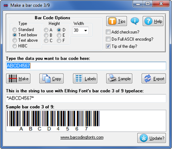 Free Bar Code 39 screenshot