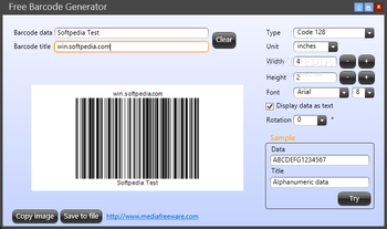 Free Barcode Generator screenshot