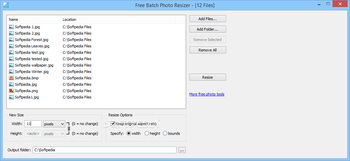 Free Batch Photo Resizer Portable screenshot