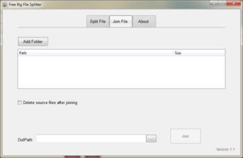 Free Big File Splitter screenshot