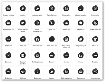 Free Black Cloud Icons screenshot