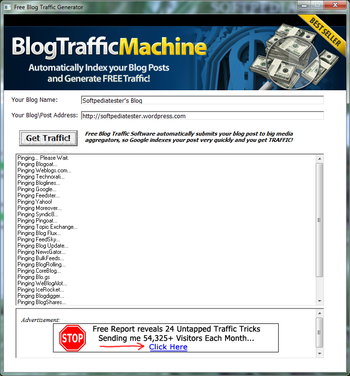 Free Blog Traffic Generator screenshot