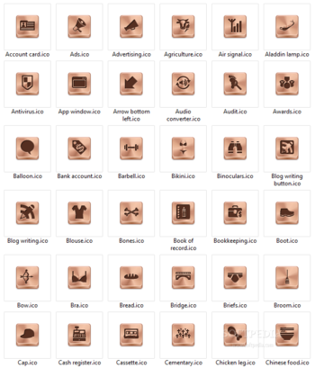 Free Bronze Button Icons screenshot