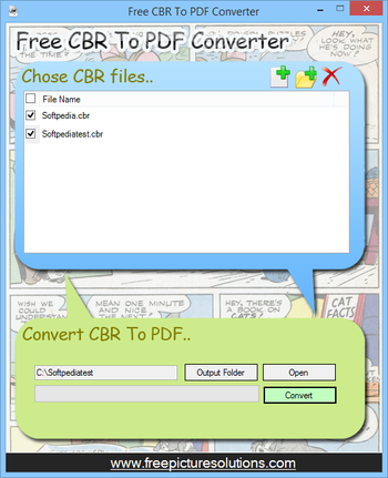 Free CBR To PDF Converter screenshot