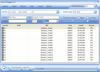 Free CD Ripper screenshot