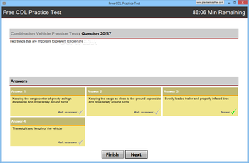 Free CDL Practice Test screenshot