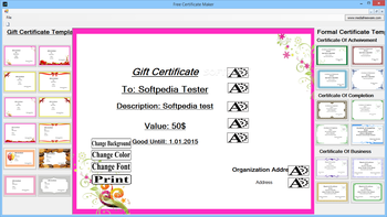 Free Certificate Maker screenshot 2
