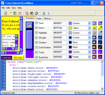 Free Colored ScrollBars screenshot 3