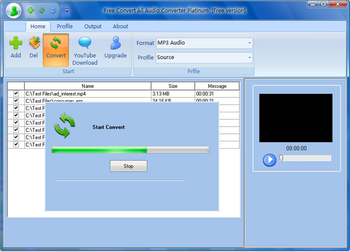 Free Convert All Audio Converter screenshot