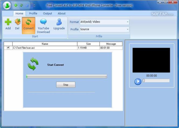 Free Convert AVI to 3GP MP4 iPod iPhone screenshot 2