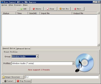 Free Convert MP3 to WMA Express screenshot