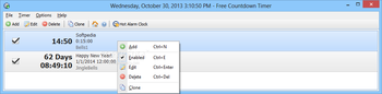 Free Countdown Timer Portable screenshot