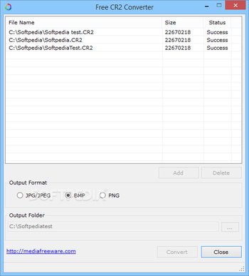 Free CR2 Converter screenshot