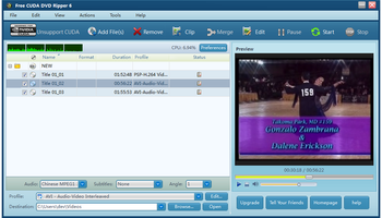 Free CUDA DVD Ripper screenshot