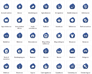 Free Dark Blue Cloud Icons screenshot