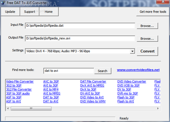 Free DAT to AVI Converter screenshot