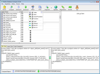 Free Database Compare screenshot