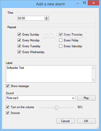 Free Desktop Alarm Clock screenshot 2