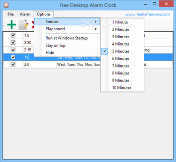 Free Desktop Alarm Clock screenshot 4