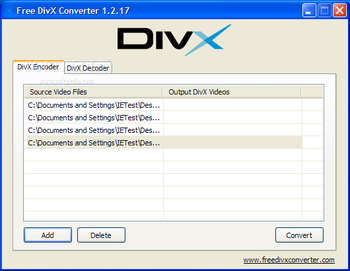 Free DivX Converter screenshot