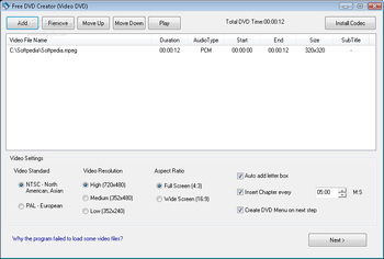 Free DVD Creator screenshot 2