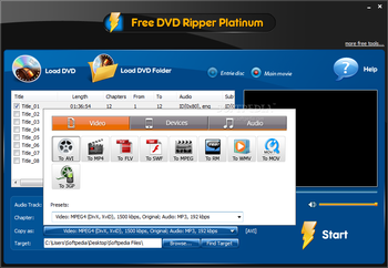 Free DVD Ripper Platinum screenshot 2