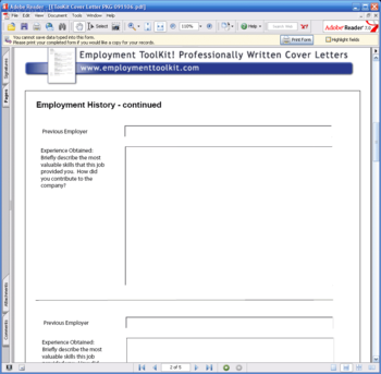 Free Employment ToolKit Resume Templates screenshot 2