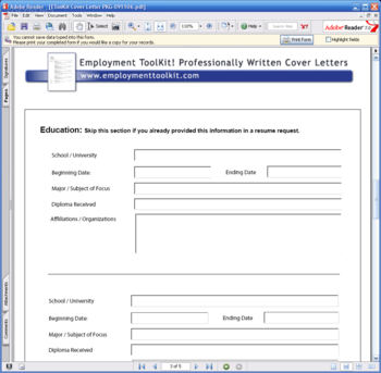 Free Employment ToolKit Resume Templates screenshot 3