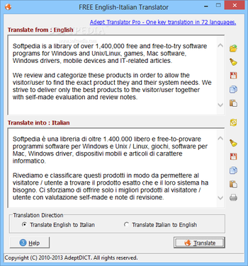 FREE English-Italian Translator screenshot