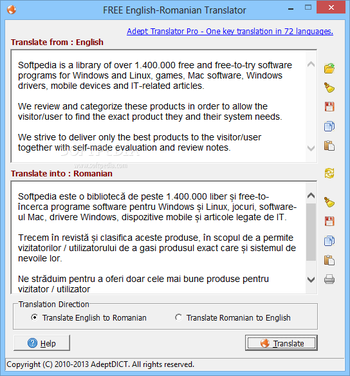 FREE English-Romanian Translator screenshot
