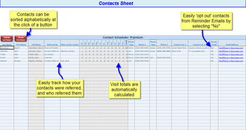Free Excel Contact Appointment Scheduler with Reminder Emails screenshot 2